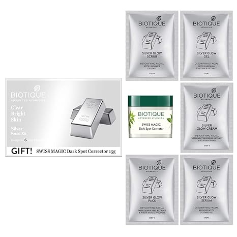 BIOTIQUE SILVER FACIAL KIT 65GM