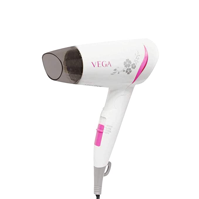 VEGA Go Style Foldable Hair Dryer With Heat & Cool Setting (VHDH-18), White