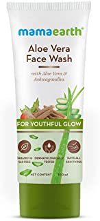 Mama Earth Aloe Vera Face Wash with Aloe Vera & Ashwagandha for a Youthful Glow - 100 ml