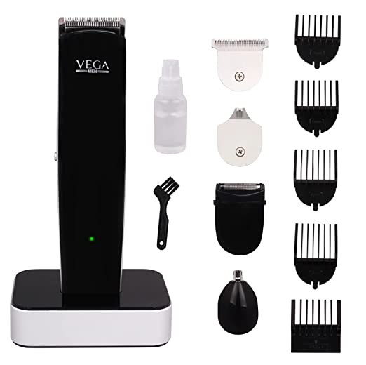 VEGA Men 5 in 1 Beard Grooming Set with Trimmer & 5 Detachable Heads