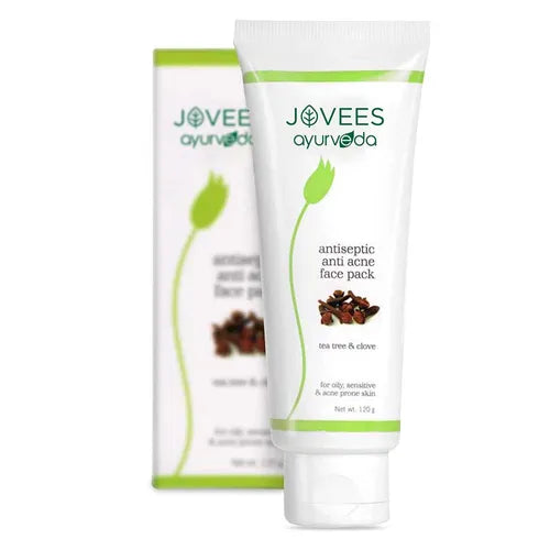 Jovees Tea Tree and Clove Anti Acne Antiseptic Face Pack, 120g