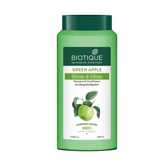 BIOTIQUE GREEN APPLE SHINE & GLOSS SHAMPOO & CONDITIONER