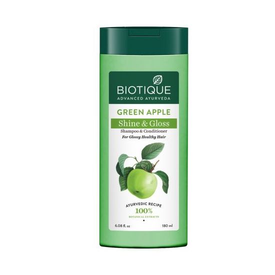 BIOTIQUE GREEN APPLE SHINE & GLOSS SHAMPOO & CONDITIONER