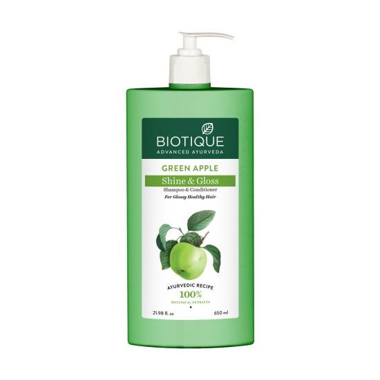 BIOTIQUE GREEN APPLE SHINE & GLOSS SHAMPOO & CONDITIONER