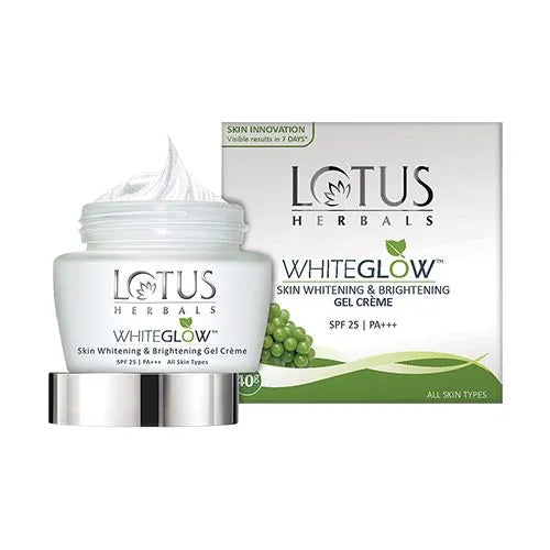 Lotus Herbals Whiteglow Skin Whitening & Brightening Gel Creme PA+++ - SPF 25, 60 g