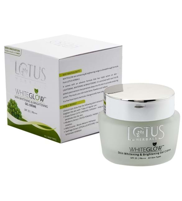 Lotus Herbals Whiteglow Skin Whitening And Brightening Gel Cream Spf-25,60G