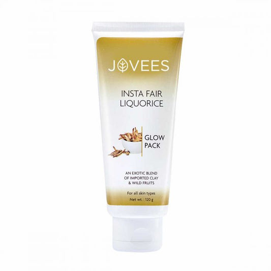 Jovees Insta Fair Liquorice Clay Pack For Brighter Glowing Skin, 120g