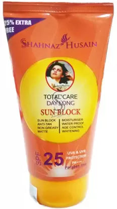 Shahnaz Husain Total Care Day Long Sun Block SPF 25 - SPF 25 PA+++  (80 g)